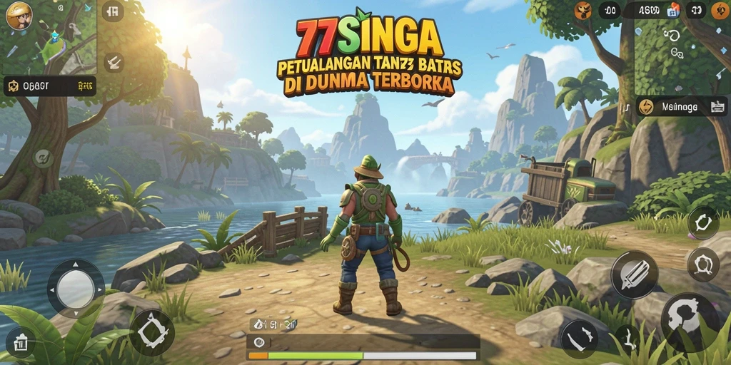 Tampilan menarik dari gameplay Open World di 77SINGA.