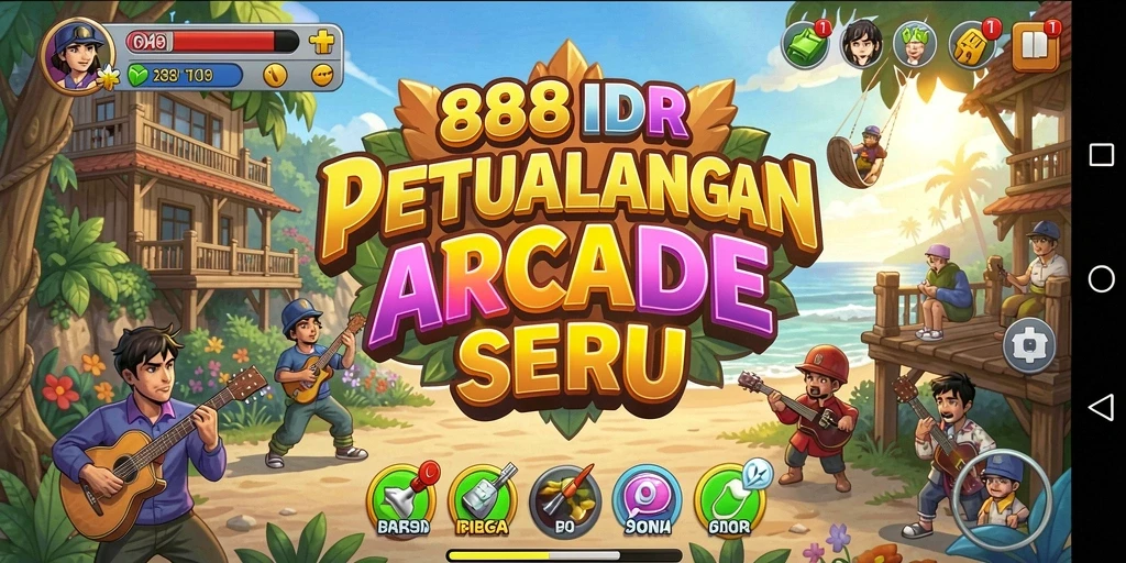 Tangkapan layar 888IDR menampilkan aksi seru dalam permainan Arcade.