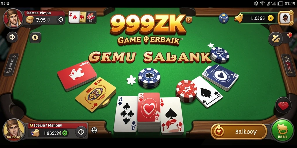 Tampilan gameplay Gaple yang seru dan interaktif di 999ZK.