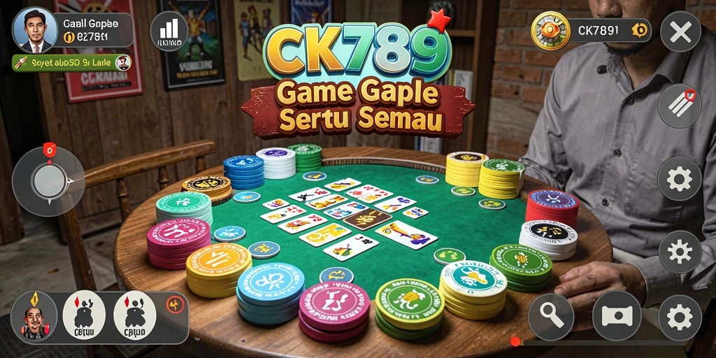 Tangkapan layar CK789 menampilkan gameplay Gaple yang menarik dan seru.
