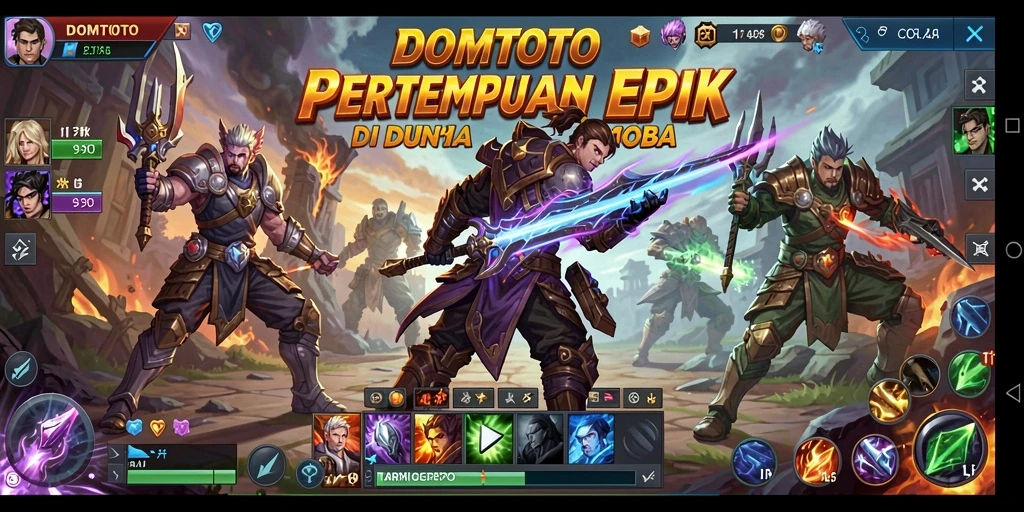 Tampilan gameplay menegangkan dalam <strong>DOMTOTO</strong> dengan aksi pertempuran seru.