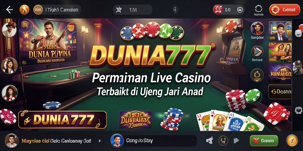 Tampilan gameplay Live Casino DUNIA777 yang menarik dan interaktif.