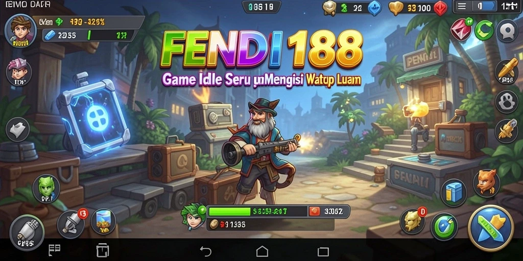 Tampilan gameplay seru dalam FENDI188, menampilkan karakter dan aktivitas Idle.