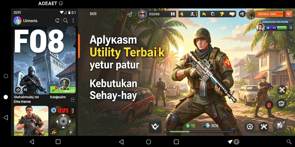 Screenshot utama FO8 menunjukkan antarmuka aplikasi Utility yang sederhana.