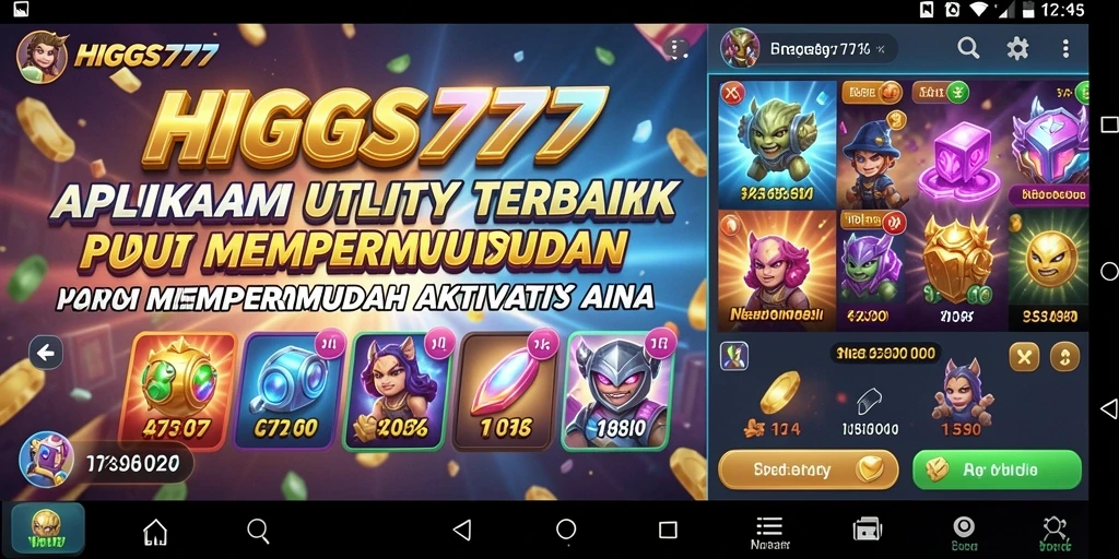 Screenshot HIGGS777 menampilkan fitur-fitur Utility yang intuitif.