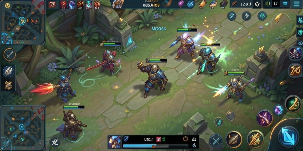 Gameplay seru di medan pertempuran MOBA IDX66.