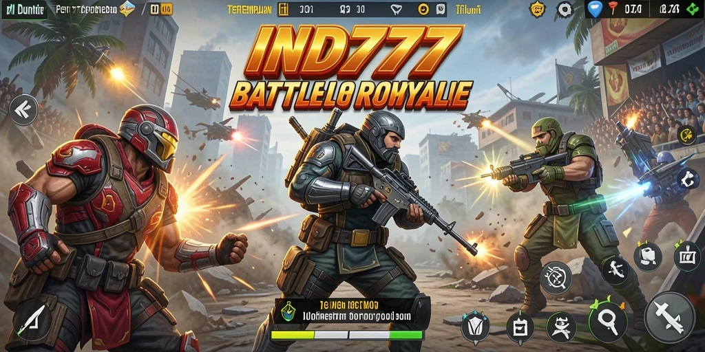 Tangkapan layar menunjukkan aksi mendebarkan dalam pertempuran Battle Royale.