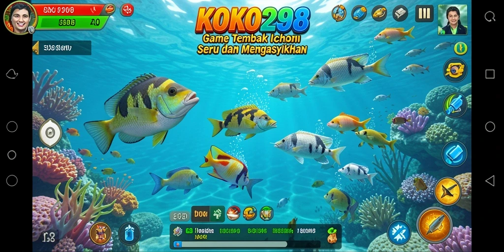 Tampilan gameplay KOKO288 yang penuh warna dan menegangkan.