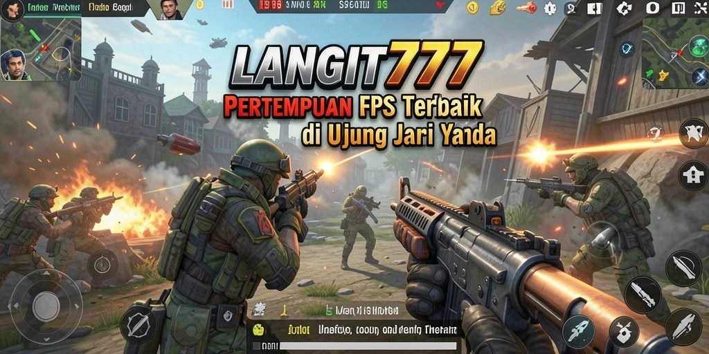 Tangkapan layar menunjukkan momen seru dalam permainan FPS LANGIT777.