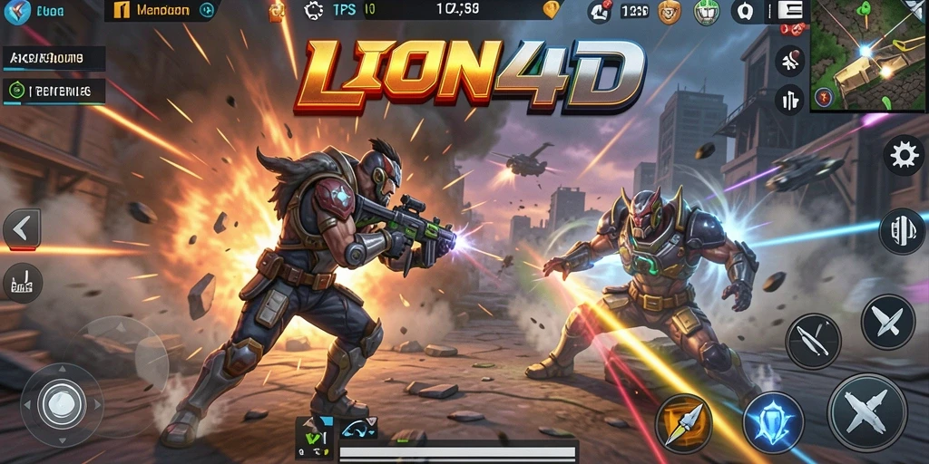 Gameplay LION4D yang mendebarkan dalam pertempuran TPS.