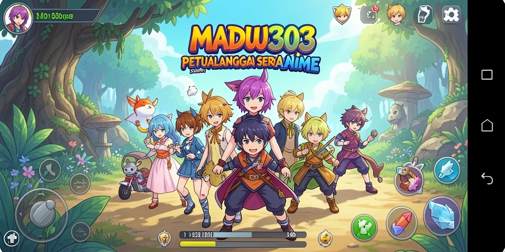 Tampilan gameplay MADU303 yang penuh aksi dan warna.