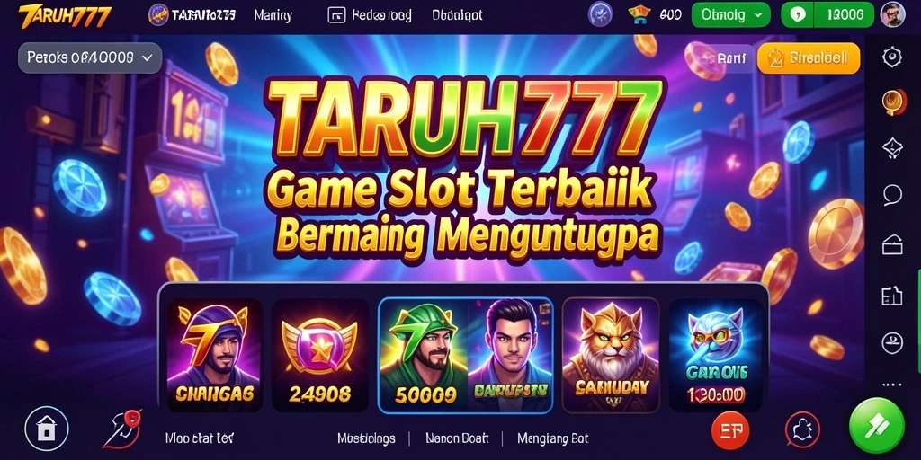 Screenshot TARUH777 menampilkan gameplay Slot yang menarik dan penuh warna.