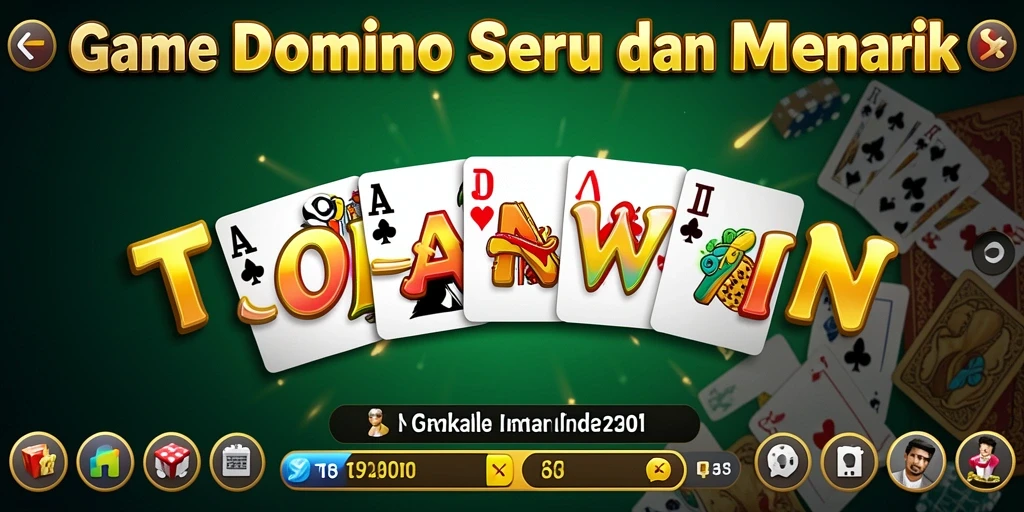Tampilan gameplay seru dari game Domino TOPANWIN.